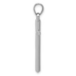 14k White Gold Polished Hollow Cross Pendant - Image 2