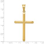 14k 3-D Hollow Cross Pendant - Image 5
