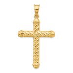 14k Hollow Cross Pendant