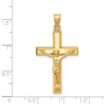 14k Polished Crucifix Pendant - Image 3