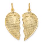 14k BEST FRIEND Diamond-cut 2-piece Charm - Image 3