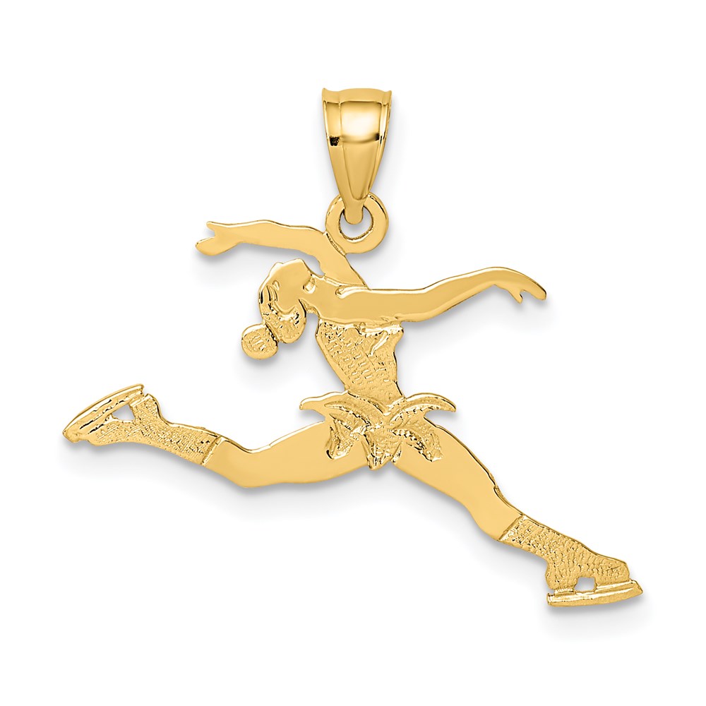 C3756.jpg 14k Ice Skater Jumping Charm - Image 1