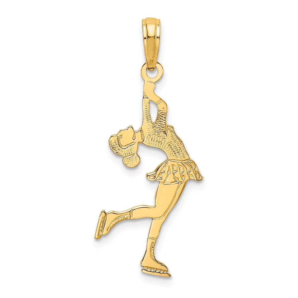 C3757.jpg 14k Ice Skater Turning Charm - Image 1