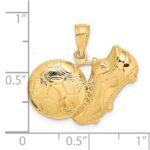 14k Soccer Shoe Kicking Ball Charm - Image 3