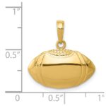 14k Football Profile Pendant - Image 4