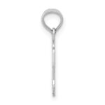 14K White Gold Basketball in Net Pendant - Image 2