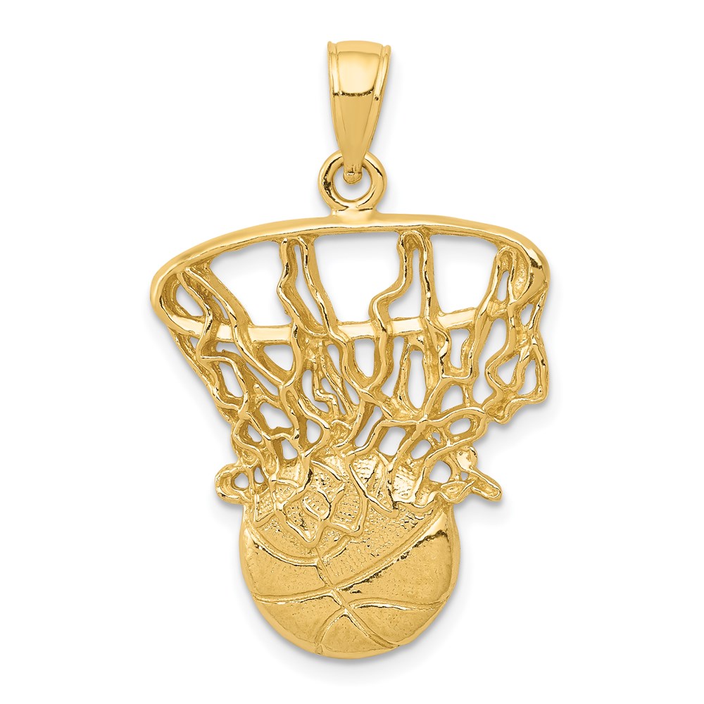 C3781.jpg 14k Swoosh Basketball and Net Pendant - Image 1