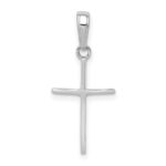 14k White Gold Polished Cross Pendant