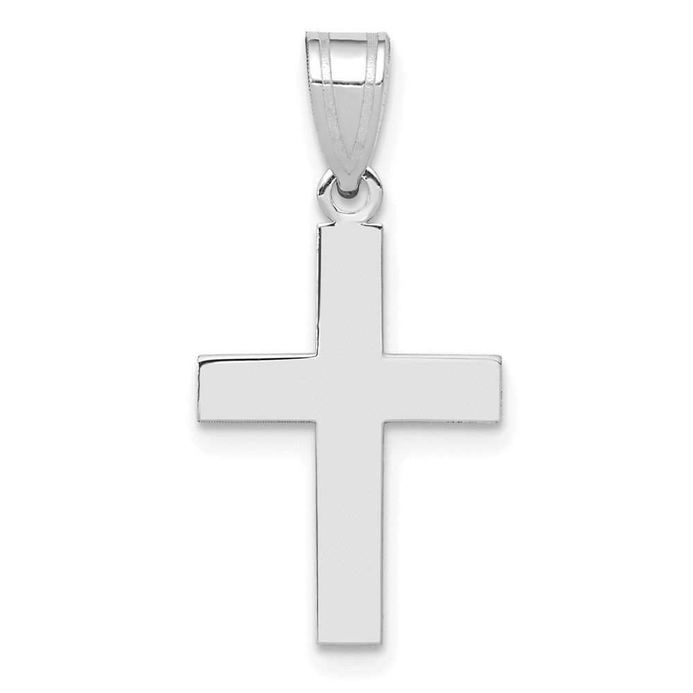 C3787W.jpg 14k White Gold Polished Cross Charm - Image 1