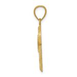 14k Polished Cross with Drape Pendant - Image 2