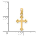 14k Budded Cross Charm - Image 3