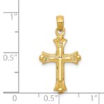 14k Budded Cross Charm - Image 3