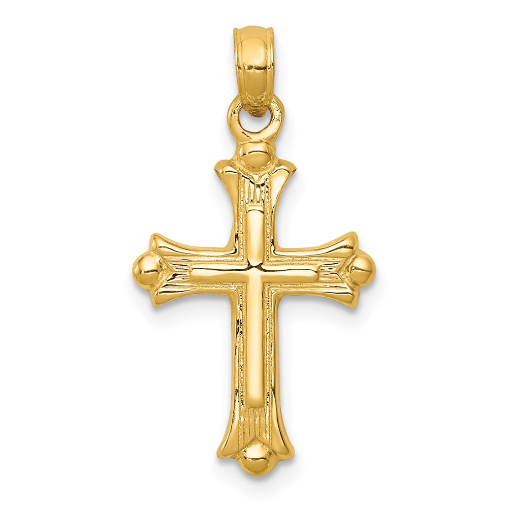 C3827.jpg 14k Budded Cross Charm - Image 1