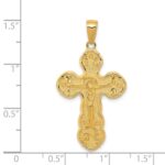 14k Satin Crucifix Pendant - Image 3