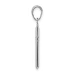 14k White Gold Reversible Same on Both Sides Latin Cross Pendant - Image 2