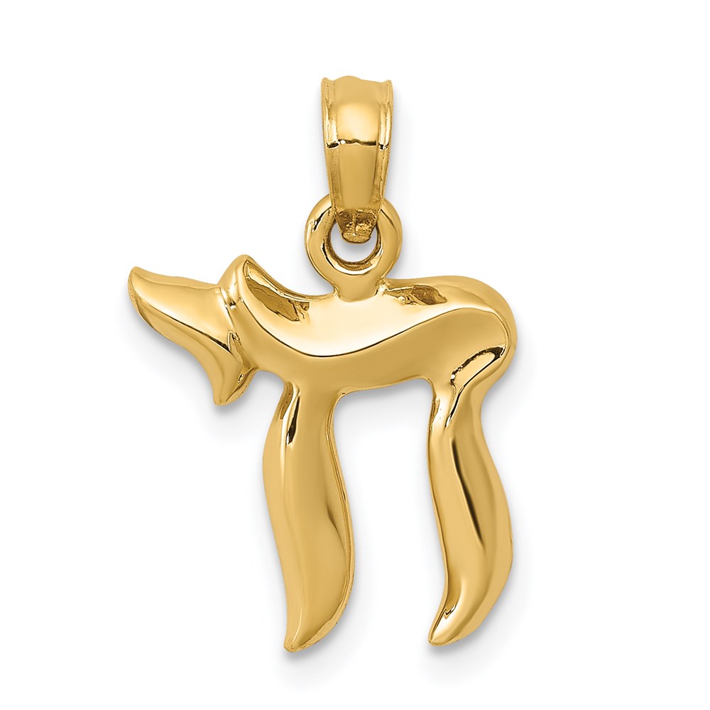 C3990.jpg 14K Polished Chai Pendant - Image 1