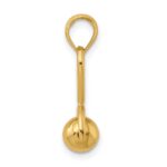 14k 3-D Baby Rattle with Moveable Ball Charm - Image 2