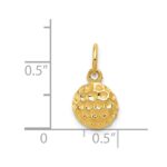 14k Domed Golf Ball Charm - Image 4