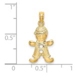 14k Playful Boy with Cut-Out Buttons Charm - Image 3