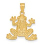 14k Polished Frog Pendant - Image 3