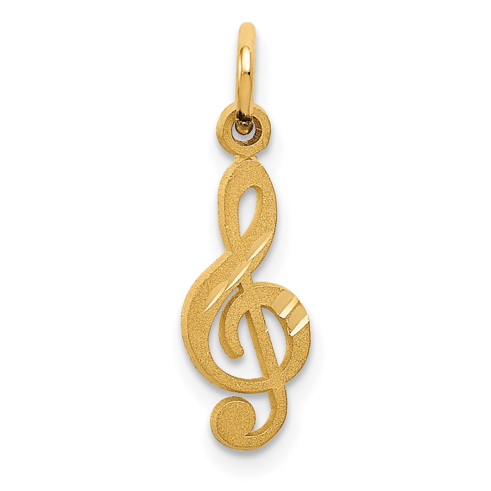 C414.jpg 14k Treble Clef Charm - Image 1