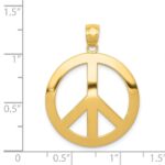 14k Peace Sign Pendant - Image 4