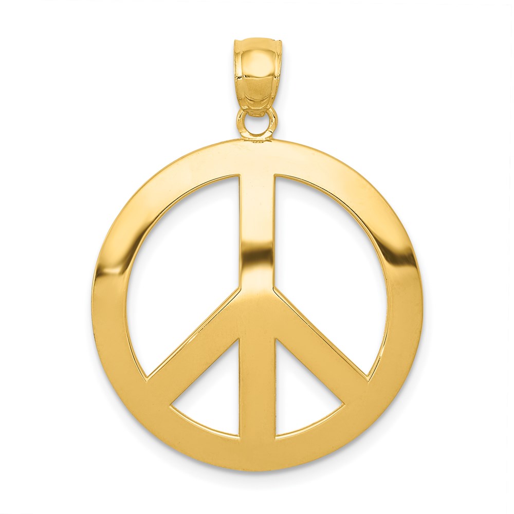 C4171.jpg 14k Peace Sign Pendant - Image 1