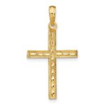 14K Reversible FAITH HOPE LOVE GREATEST LOVE Cross Pendant