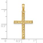 14K Reversible FAITH HOPE LOVE GREATEST LOVE Cross Pendant - Image 3
