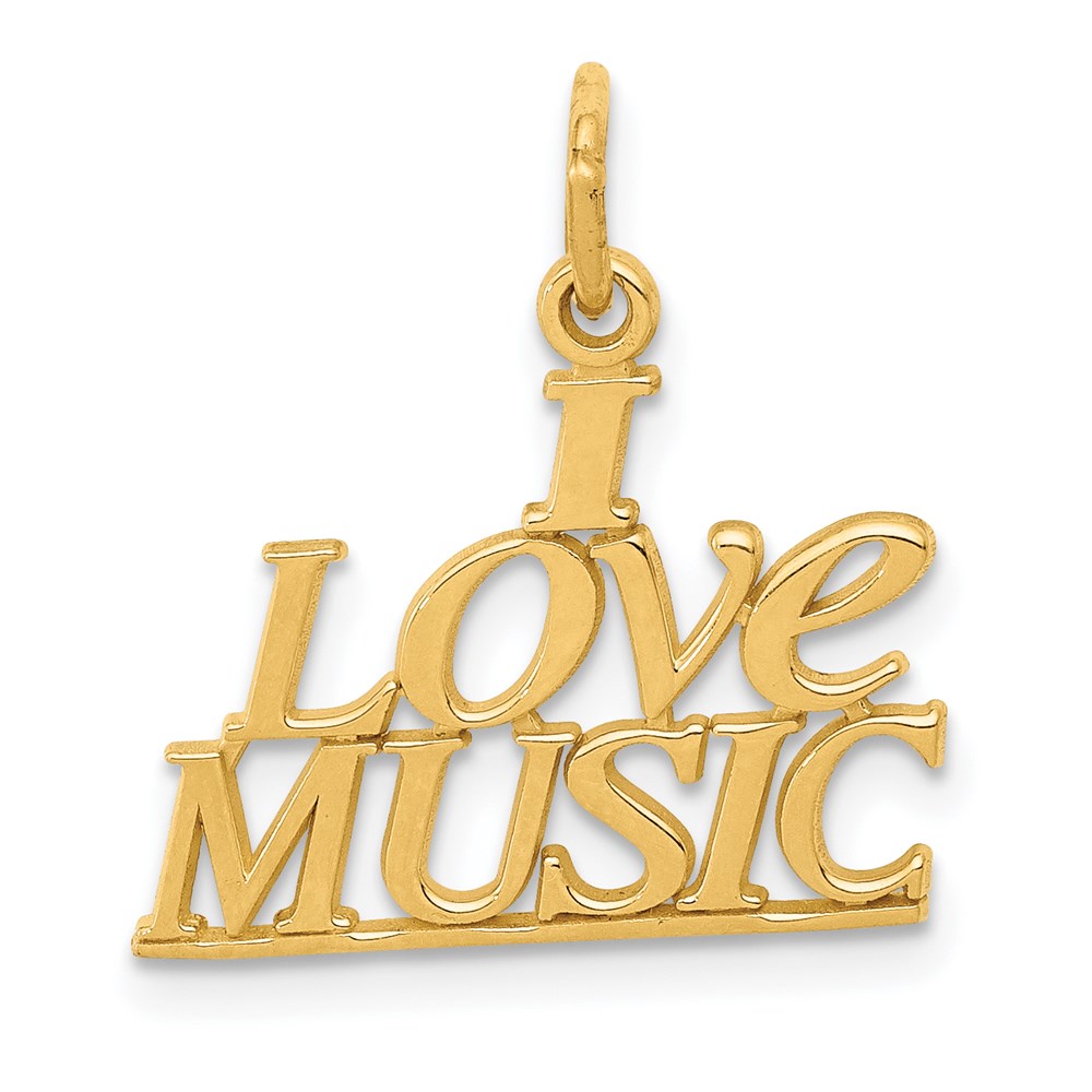C418.jpg 14K I LOVE MUSIC Charm - Image 1