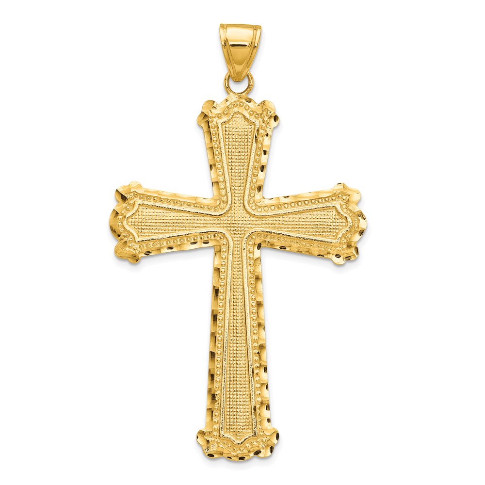 C4201.jpg 14K Diamond-cut Cross Pendant - Image 1