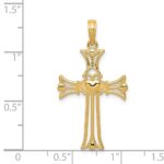 14K Claddagh Cross Pendant - Image 4