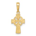 14K Celtic Cross with Eternity Circle Pendant - Image 3