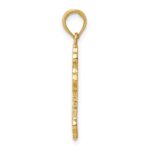 14K Budded Cross Pendant - Image 2