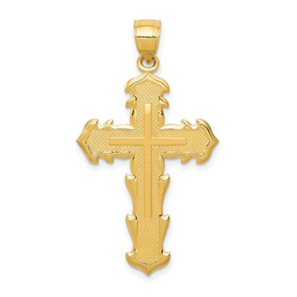14k Reversible Passion Cross TRUST THE LORD Pendant