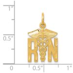 14k Diamond-cut RN Registered Nurse Charm - Image 4