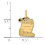 14k DIPLOMA Engravable Charm - Image 4