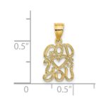 14K GOD HEARTS YOU Charm - Image 3