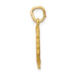 14K Satin Front / Polished Back Nefertiti Charm - Image 2