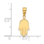 14K Large Solid Hamsa Pendant - Image 4