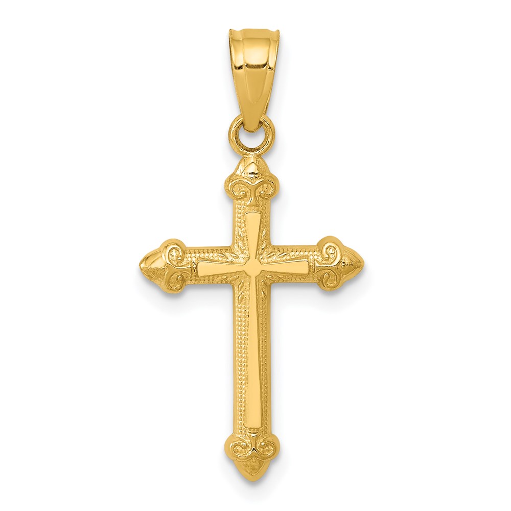 C4474.jpg 14k Passion Cross Pendant - Image 1
