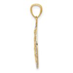 14k and White Rhodium Tree of Life Oval Pendant - Image 2