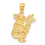 14k Yellow Gold Textured Koala Pendant - Image 3