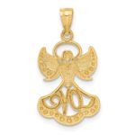 14K and White Rhodium LOVE Angel Pendant - Image 3