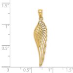 14K Cut-out Angel Wing Pendant - Image 4