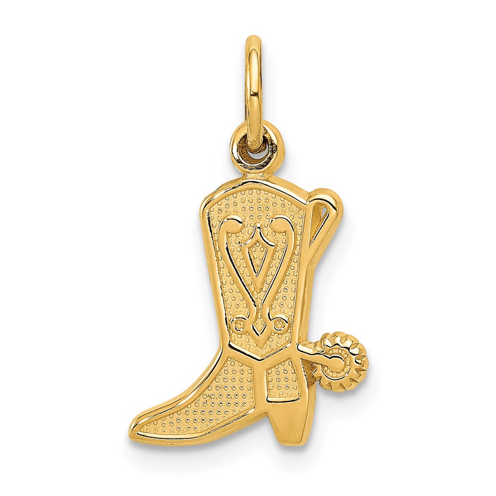 C458.jpg 14k Cowboy Boot with Spur Charm - Image 1