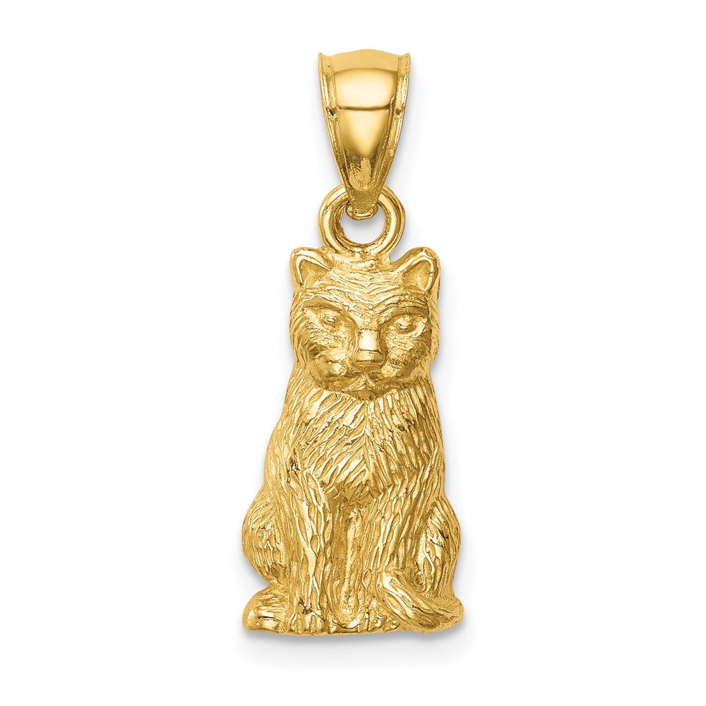 C4627.jpg 14K Cat Pendant - Image 1