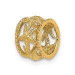 14K Polished Starfish Barrel Slide