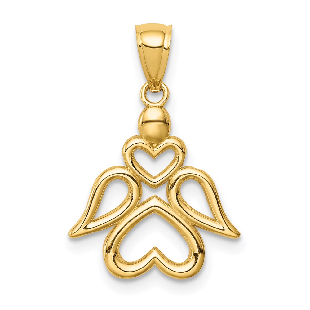 C4659.jpg 14K Cut-out Angel Pendant - Image 1