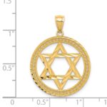 14K Star of David Round Pendant - Image 4